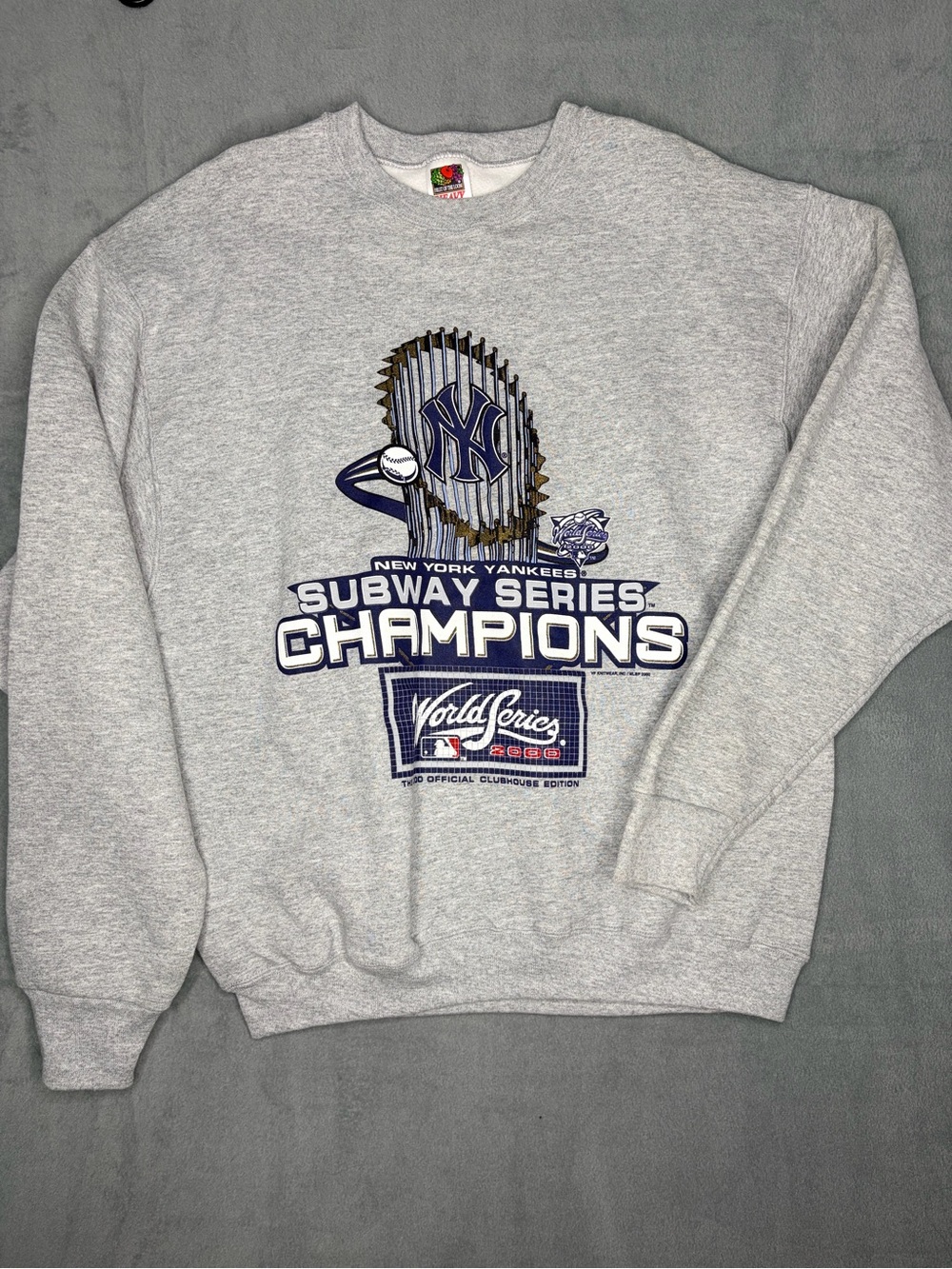 Gray New York Yankees 'Subway Series Champions' Crewneck